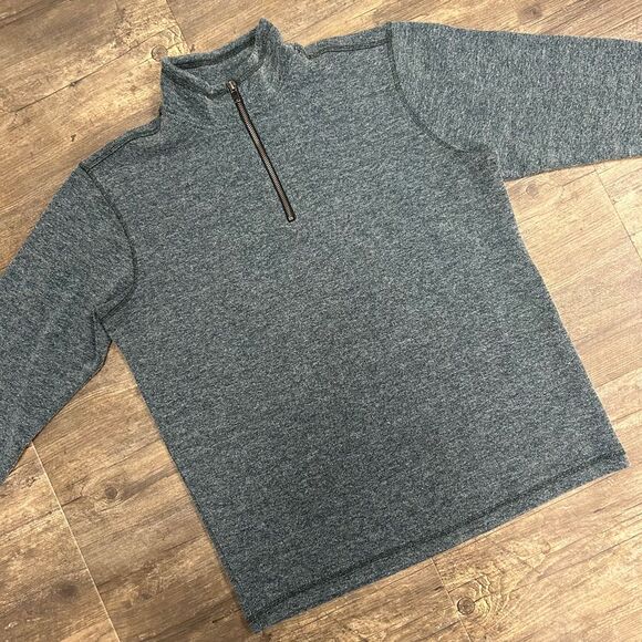 Gap 1/4 Zip Pullover Sweater/Sweatshirt Men Size Medium Heathered Green - Picture 2 of 8
